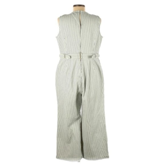 Point Sur by J.Crew Tailored Wide Leg Cotton Jumpsuit - Size 12 - Like New - Picture 2 of 11